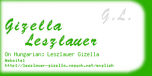 gizella leszlauer business card